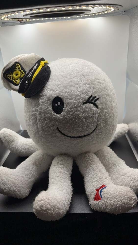 Carnival White Octopus Plush Stuffed Animal Toy rare ship cruise
